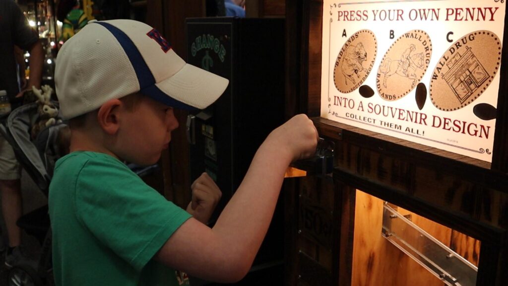 pressed penny machine in south dakota wall drug